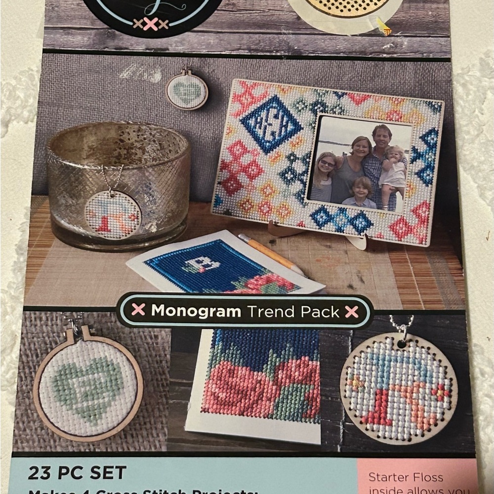 Monogram Trend Pack Cross Stitch Set